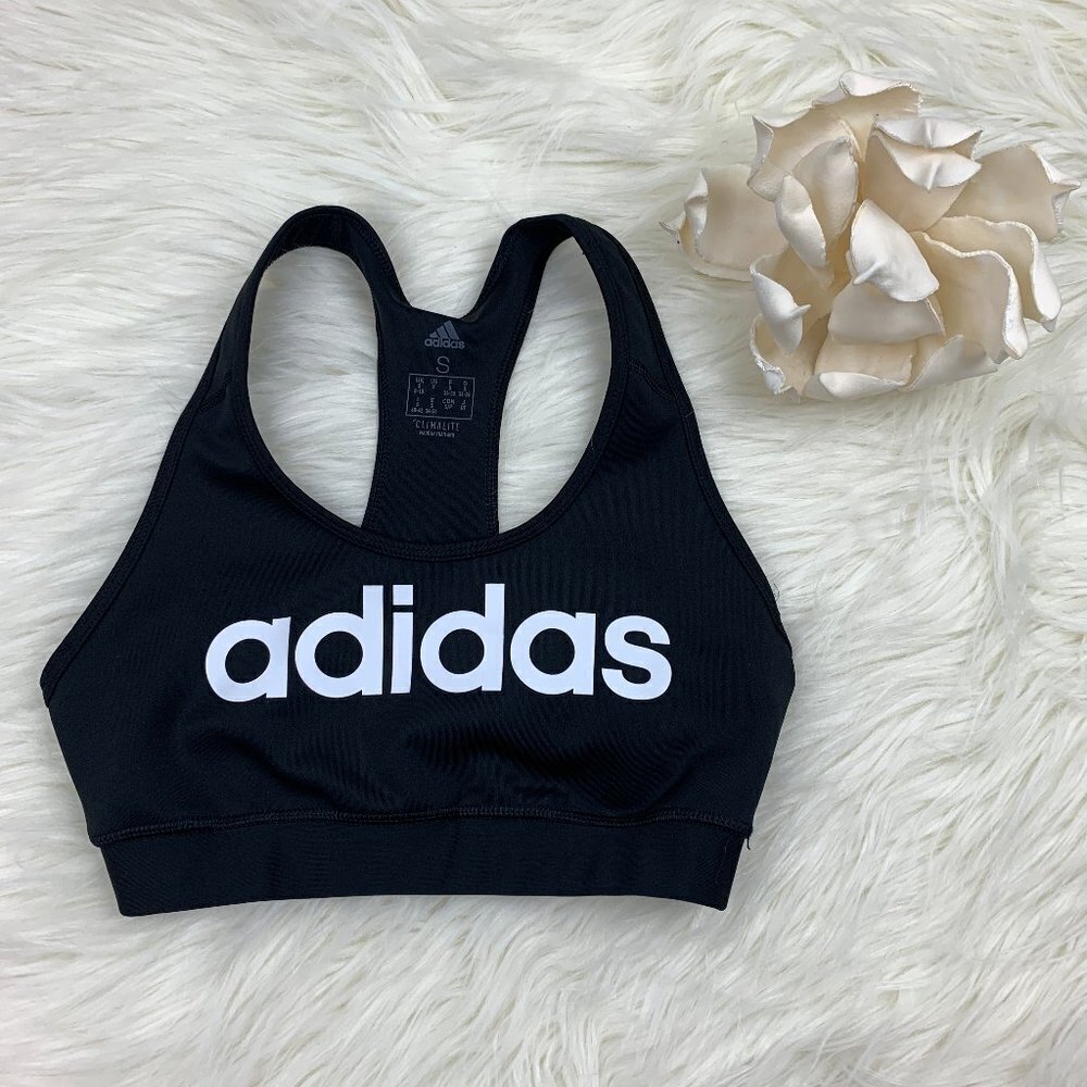 Adidas Logo Graphic Climalite Sports Bra Youth Size Small (8-10)